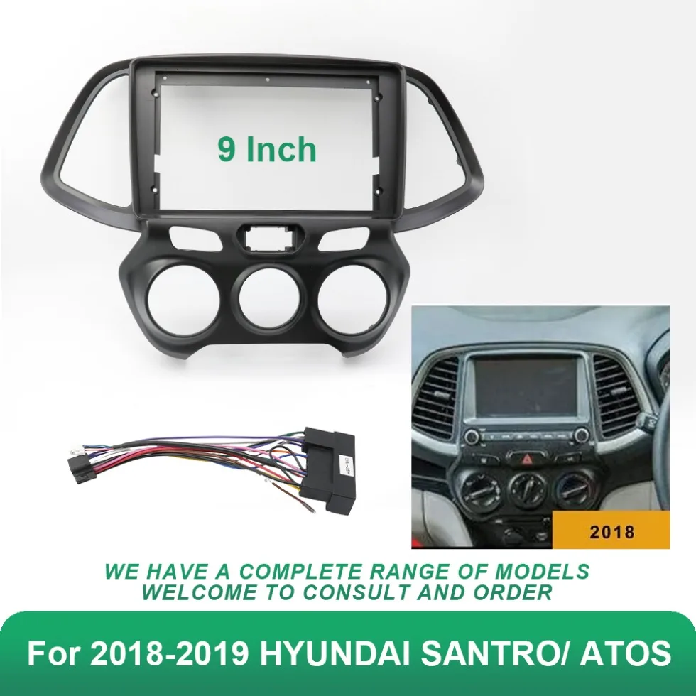 Автомобильный аудио 9-дюймовый адаптер с большим экраном для HYUNDAI SANTRO/ATOS 2Din, комплект рамки для приборной панели DVD-плеера 2018-2019 гг.
Автомобильный аудио 9-дюймовый адаптер с большим экраном для HYUNDAI SANTRO/ATOS 2Din, комплект рамки для приборной панели DVD-плеера 2018-2019 гг.