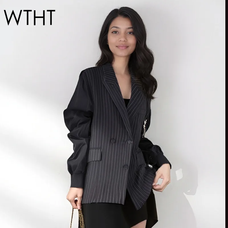 WTHT New Trendy Women's Office Lady Striped Design Blazer 2025 Autumn Fashion Lapel Long Sleeve Loose Jacket 1LS2288
WTHT New Trendy Women's Office Lady Striped Design Blazer 2025 Autumn Fashion Lapel Long Sleeve Loose Jacket 1LS2288
