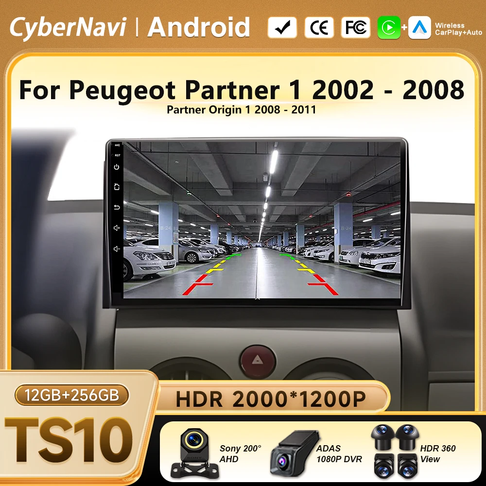 Android 16 For Peugeot Partner 1 2002 - 2008 Partner Origin 1 2008 - 2011 Car Radio Carplay Stereo Multimedia Car Player GPS BT
Android 16 For Peugeot Partner 1 2002 - 2008 Partner Origin 1 2008 - 2011 Car Radio Carplay Stereo Multimedia Car Player GPS BT