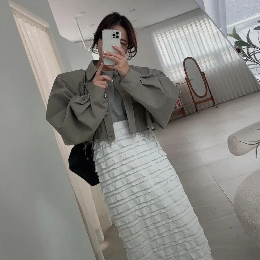 Pure White Ruffle Cake Skirt Women's Ele Sweet Versatile Heavy Embelliment Multi-Layer Splicing Straight High Waist Mid...
Pure White Ruffle Cake Skirt Women's Ele Sweet Versatile Heavy Embelliment Multi-Layer Splicing Straight High Waist Mid...