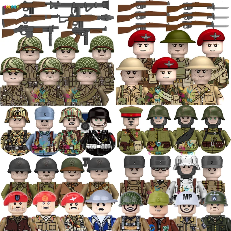Kids Toys WW2 Building Blocks 4pcs/set US UK Soviet Soldiers Mini Action Figures Educational Toys For Kids Boys Christmas Gifts
Kids Toys WW2 Building Blocks 4pcs/set US UK Soviet Soldiers Mini Action Figures Educational Toys For Kids Boys Christmas Gifts