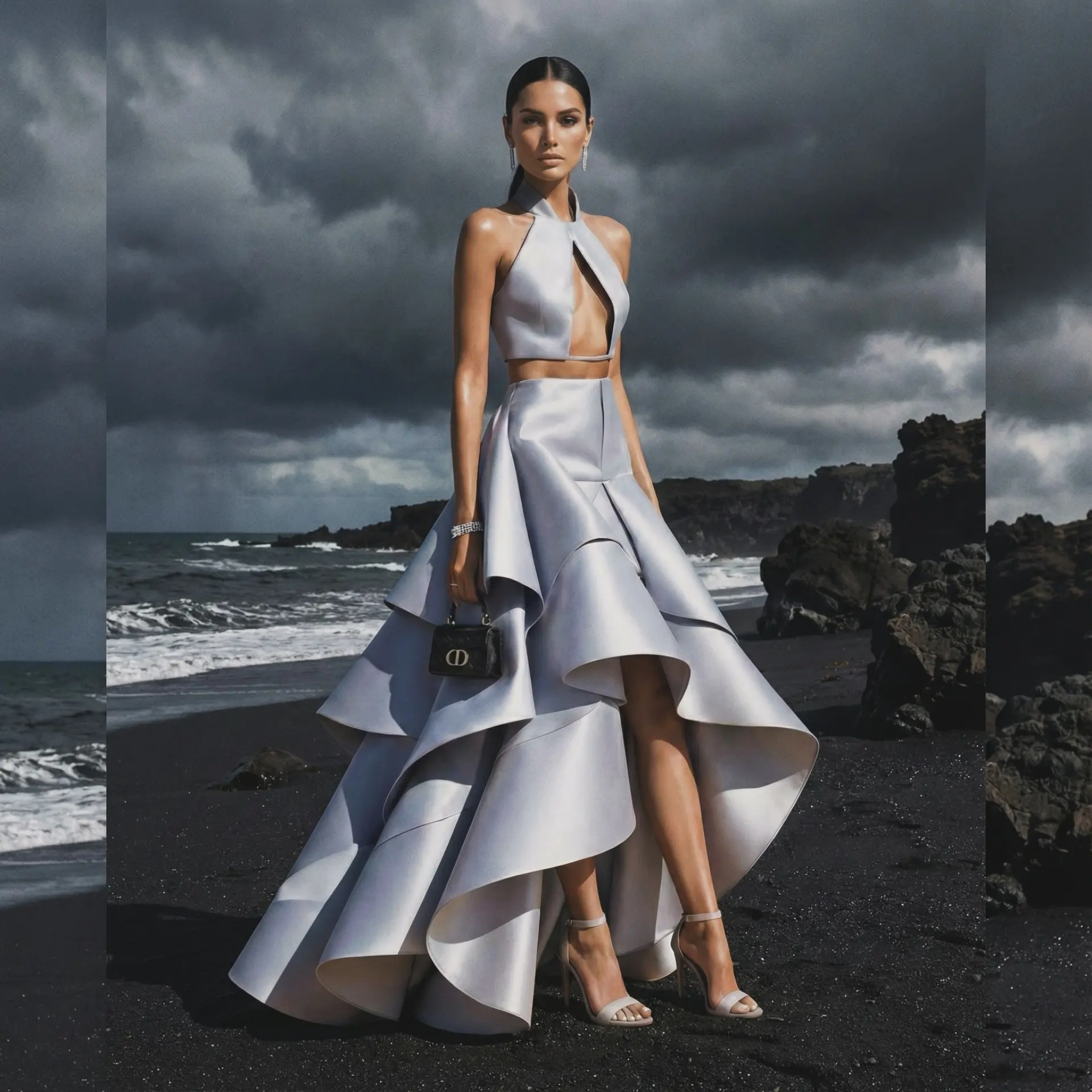 Серебристо-серая асимметричная юбка из атласа с высоким разрезом и многослойными оборками, элегантное вечернее платье 2026 года, модный тренд, юбки с разницей в длине для торжественных мероприятий
Серебристо-серая асимметричная юбка из атласа с высоким разрезом и многослойными оборками, элегантное вечернее платье 2026 года, модный тренд, юбки с разницей в длине для торжественных мероприятий