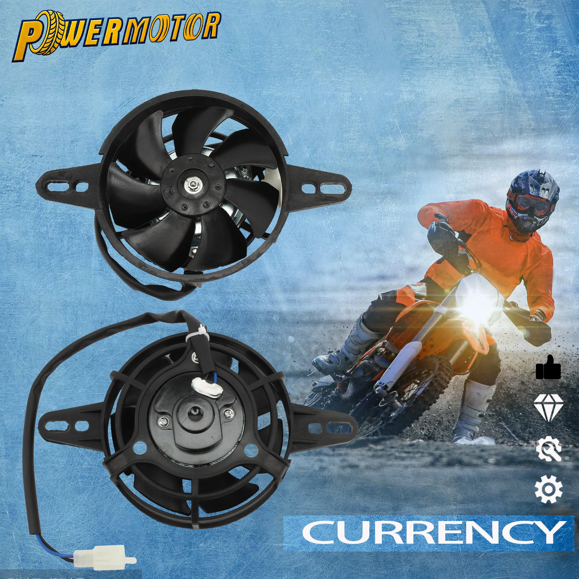 12V Motorcycle Fan Engine Radiator Cooling For KTM Honda Yamaha 200cc 250cc Dirt Bike Motocross ATV Spare Universal Part
12V Motorcycle Fan Engine Radiator Cooling For KTM Honda Yamaha 200cc 250cc Dirt Bike Motocross ATV Spare Universal Part