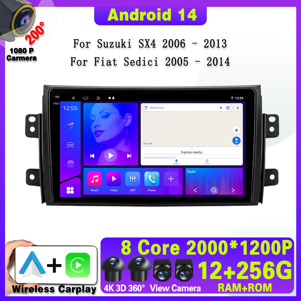 Автомобильный радиоприемник Android 14 для Suzuki SX4 2006-2013, Fiat Sedici 2005-2014, мультимедийное видео Carplay, автомобильный плеер, GPS-навигация, WIFI
Автомобильный радиоприемник Android 14 для Suzuki SX4 2006-2013, Fiat Sedici 2005-2014, мультимедийное видео Carplay, автомобильный плеер, GPS-навигация, WIFI