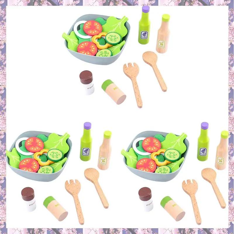 T84C-3X Children Kitchen Toys DIY Cooking Pretend Play Simulation Wooden Kitchen Food Toys For Kids Toy Set - Salad Vegetable
T84C-3X Children Kitchen Toys DIY Cooking Pretend Play Simulation Wooden Kitchen Food Toys For Kids Toy Set - Salad Vegetable