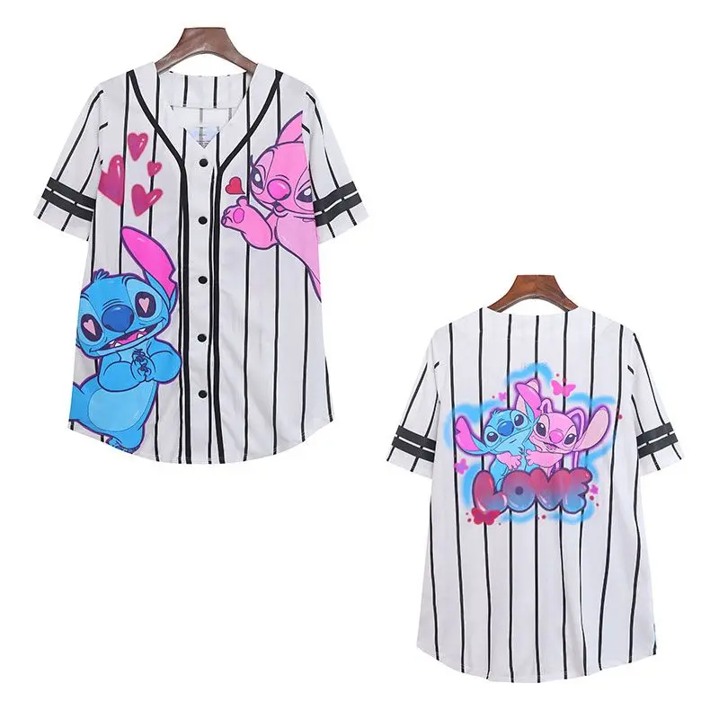Stitchs Outdoor Sports Jersey Comfortable Baseball Love Uniform Breathable Quick-drying Short-sleeve Cardigan Girl Loose T-shirt
Stitchs Outdoor Sports Jersey Comfortable Baseball Love Uniform Breathable Quick-drying Short-sleeve Cardigan Girl Loose T-shirt