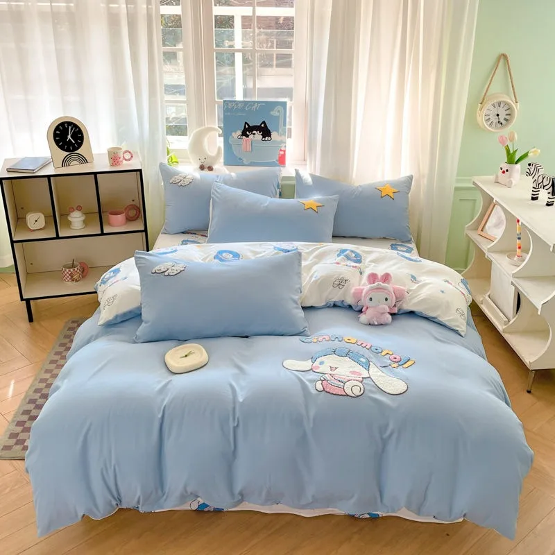 2025 Cinnamoroll Hello Kitty Anime Kawaii Sanriothree Four Piece Set Bed Cover Cute Washed Cotton Embroidered Comforter Gifts
2025 Cinnamoroll Hello Kitty Anime Kawaii Sanriothree Four Piece Set Bed Cover Cute Washed Cotton Embroidered Comforter Gifts