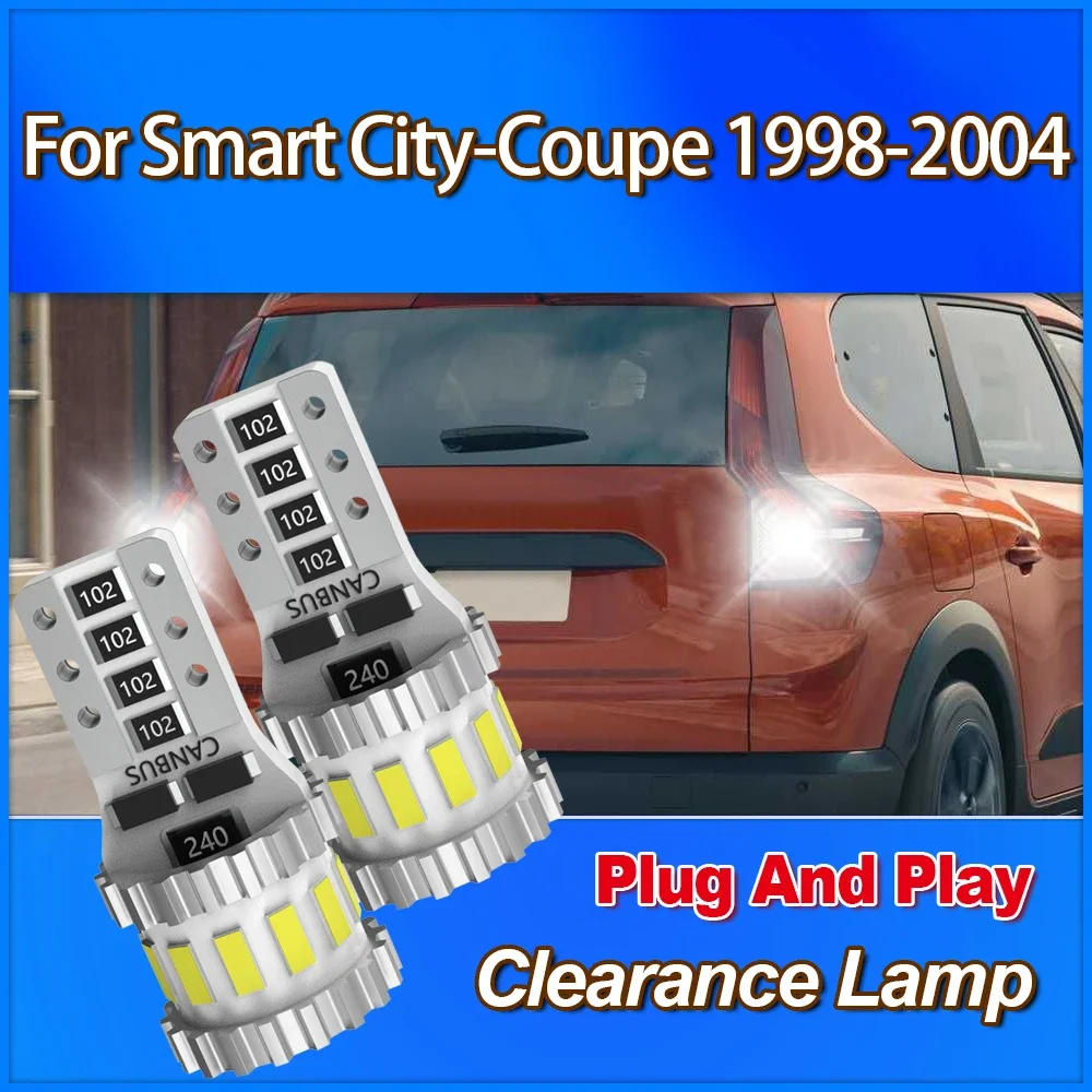 T10 W5W CSP Chip LED Clearance Lamp 6000K White Plug And Play 12V For Smart City-Coupe 1998 1999 2000 2001 2002 2003 2004
T10 W5W CSP Chip LED Clearance Lamp 6000K White Plug And Play 12V For Smart City-Coupe 1998 1999 2000 2001 2002 2003 2004