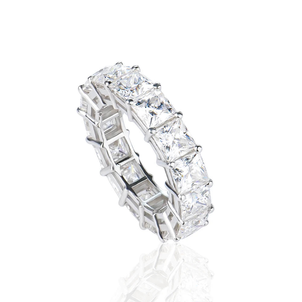 Fine Jewelry Moissanite Tennis Rings 925 Sterling Silver Princess Shape 5*5mm Moissanite Rings Hip Hop Jewelry
Fine Jewelry Moissanite Tennis Rings 925 Sterling Silver Princess Shape 5*5mm Moissanite Rings Hip Hop Jewelry