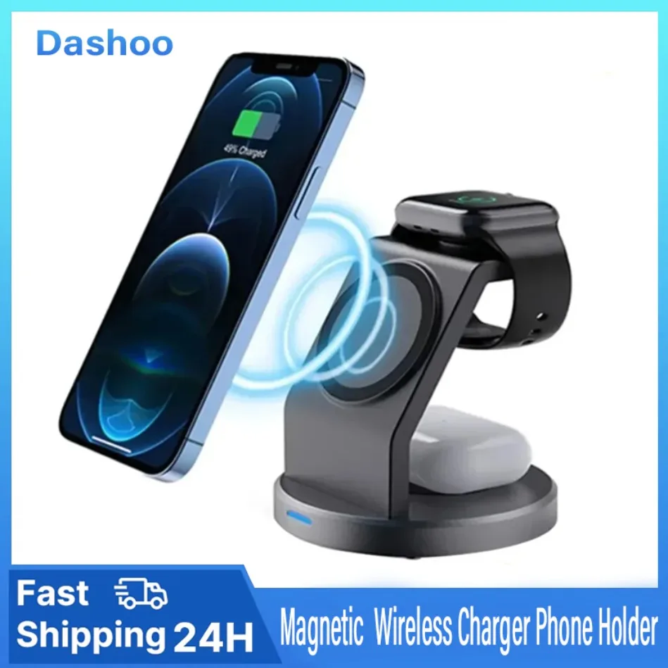 Магнитная подставка для беспроводного зарядного устройства 3 в 1, 15 Вт, Macsafe для iPhone17-12 Pro Max Airpods Pro Apple Watch 8 7, станция быстрой зарядки
Магнитная подставка для беспроводного зарядного устройства 3 в 1, 15 Вт, Macsafe для iPhone17-12 Pro Max Airpods Pro Apple Watch 8 7, станция быстрой зарядки