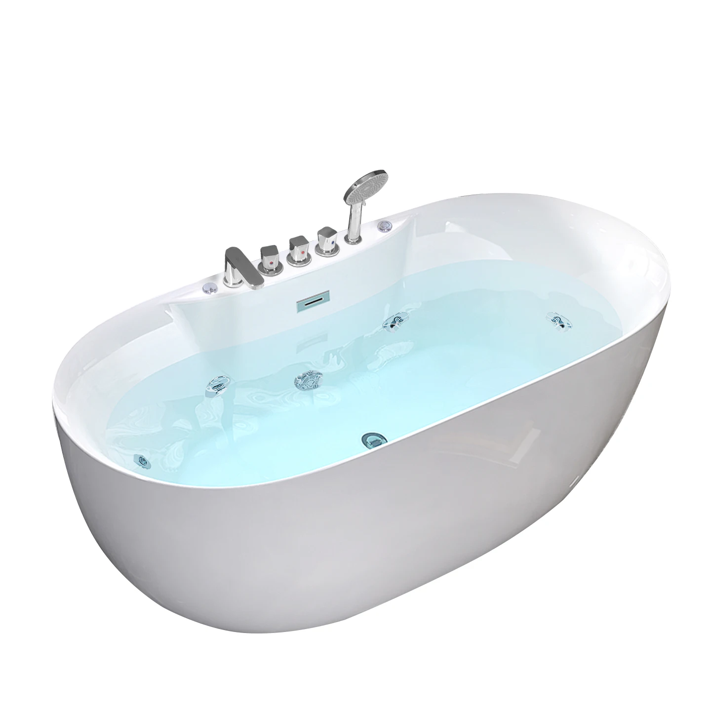 Luxury 1.7m modern acrylic freestanding bathtub oval whirlpool surfing bubble jacuzzi bathroom with hot whirlpool
Luxury 1.7m modern acrylic freestanding bathtub oval whirlpool surfing bubble jacuzzi bathroom with hot whirlpool