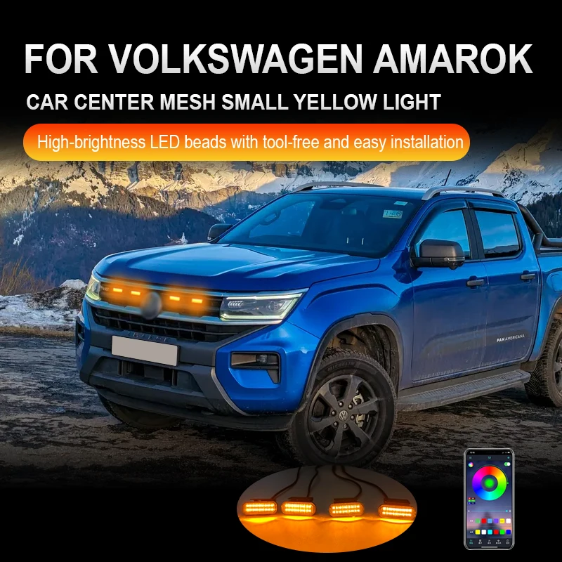FOR VOLKSWAGEN AMAROK Specialized center grid small yellow light Front Grille Lights Daytime Running Warning Light
FOR VOLKSWAGEN AMAROK Specialized center grid small yellow light Front Grille Lights Daytime Running Warning Light
