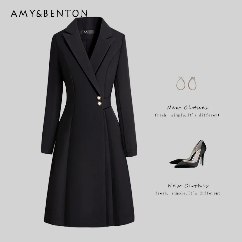 Cross Collar Elegant Business Suit Dress for Women Spring and Autumn New Slim Fit Mid-Length A-Line Dresses OL All-Match Dress
Cross Collar Elegant Business Suit Dress for Women Spring and Autumn New Slim Fit Mid-Length A-Line Dresses OL All-Match Dress
