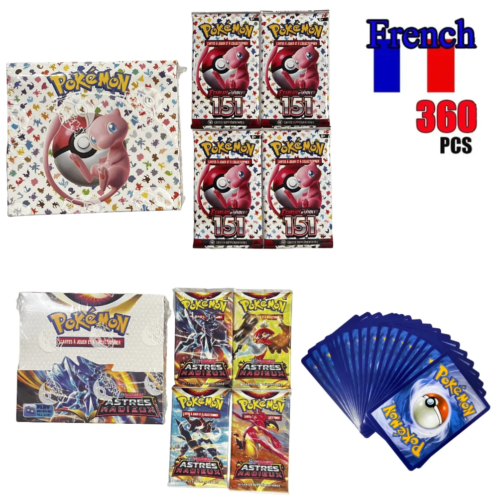 360Pcs French Pokemon Card Obsidian Flames SCARLET VIOLET 151 Astral Radince Pokémon Booster Battle Transaction Card Kid's Gift
360Pcs French Pokemon Card Obsidian Flames SCARLET VIOLET 151 Astral Radince Pokémon Booster Battle Transaction Card Kid's Gift