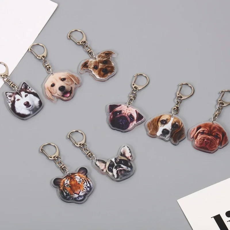 Small Animal Keychain New Cute Dog Tiger Cartoon Fashion Pendant Acrylic Material Transparent Peripheral Gift Ornaments Llaveros
Small Animal Keychain New Cute Dog Tiger Cartoon Fashion Pendant Acrylic Material Transparent Peripheral Gift Ornaments Llaveros