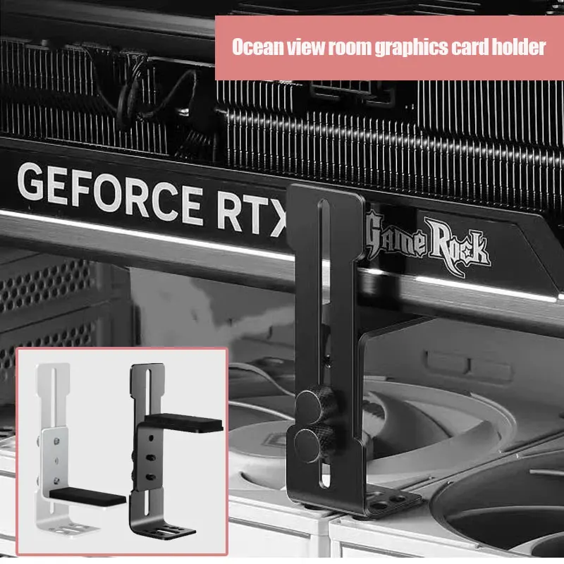 12CM ocean view room graphics card bracket, fan position support, sagging deformation, adjustable jack, L-shaped bracket
12CM ocean view room graphics card bracket, fan position support, sagging deformation, adjustable jack, L-shaped bracket