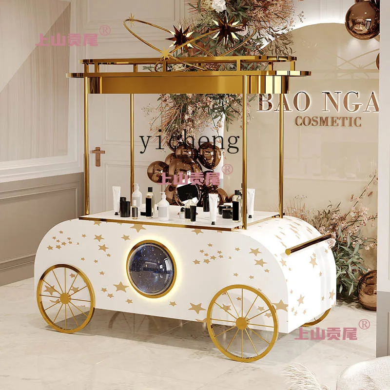 ZZ stainless steel mobile stall car, Meichen display trolley promotion at the entrance of the mall, baking and dining car
ZZ stainless steel mobile stall car, Meichen display trolley promotion at the entrance of the mall, baking and dining car