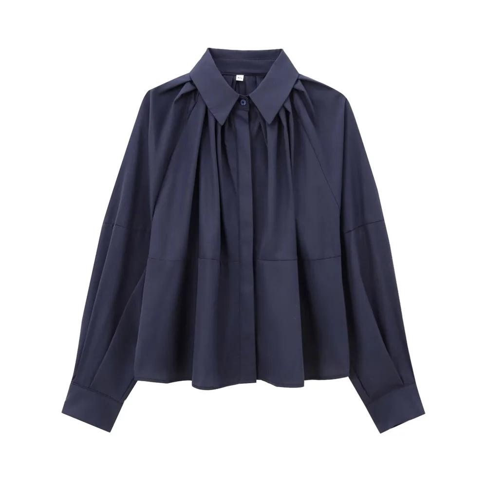 UNIZERA single breasted lapel pleated long sleeved shirt top for autumn and winter new women's top
UNIZERA single breasted lapel pleated long sleeved shirt top for autumn and winter new women's top