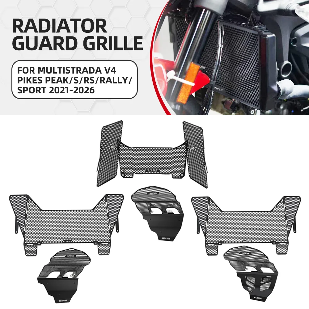 Radiator Guard Tank Grill Shield For Ducati Multistrada V4 Pikes Peak/S/RS/Rally/Sport 2021-2026 Tank Grill Shield Motorcycle 
Radiator Guard Tank Grill Shield For Ducati Multistrada V4 Pikes Peak/S/RS/Rally/Sport 2021-2026 Tank Grill Shield Motorcycle