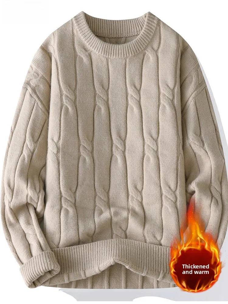 Thiened Pure Color Knitted Sweater Men's round Ne Winter Base irt Comfortable Fit Casual Faion Winter Clothing
Thiened Pure Color Knitted Sweater Men's round Ne Winter Base irt Comfortable Fit Casual Faion Winter Clothing