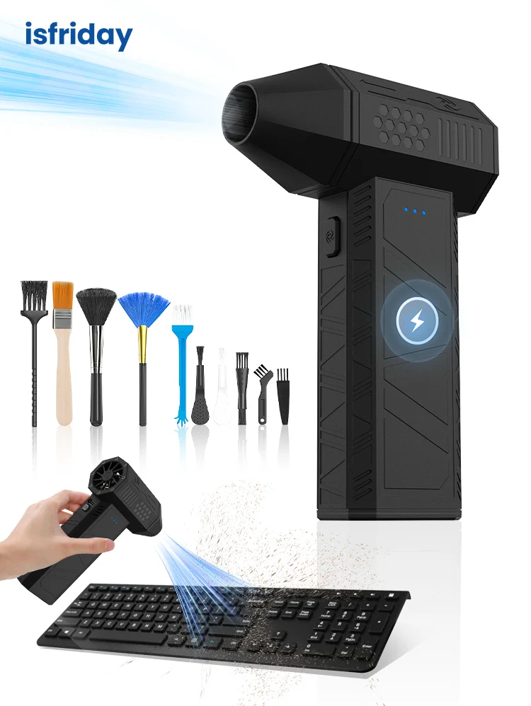 X3 Mini Violent Fan 110000RPM Electric Air Duster With 4 Nozzles Super Turbo Jet Fan Air Blower Car Keyboard Cleaning Tools
X3 Mini Violent Fan 110000RPM Electric Air Duster With 4 Nozzles Super Turbo Jet Fan Air Blower Car Keyboard Cleaning Tools