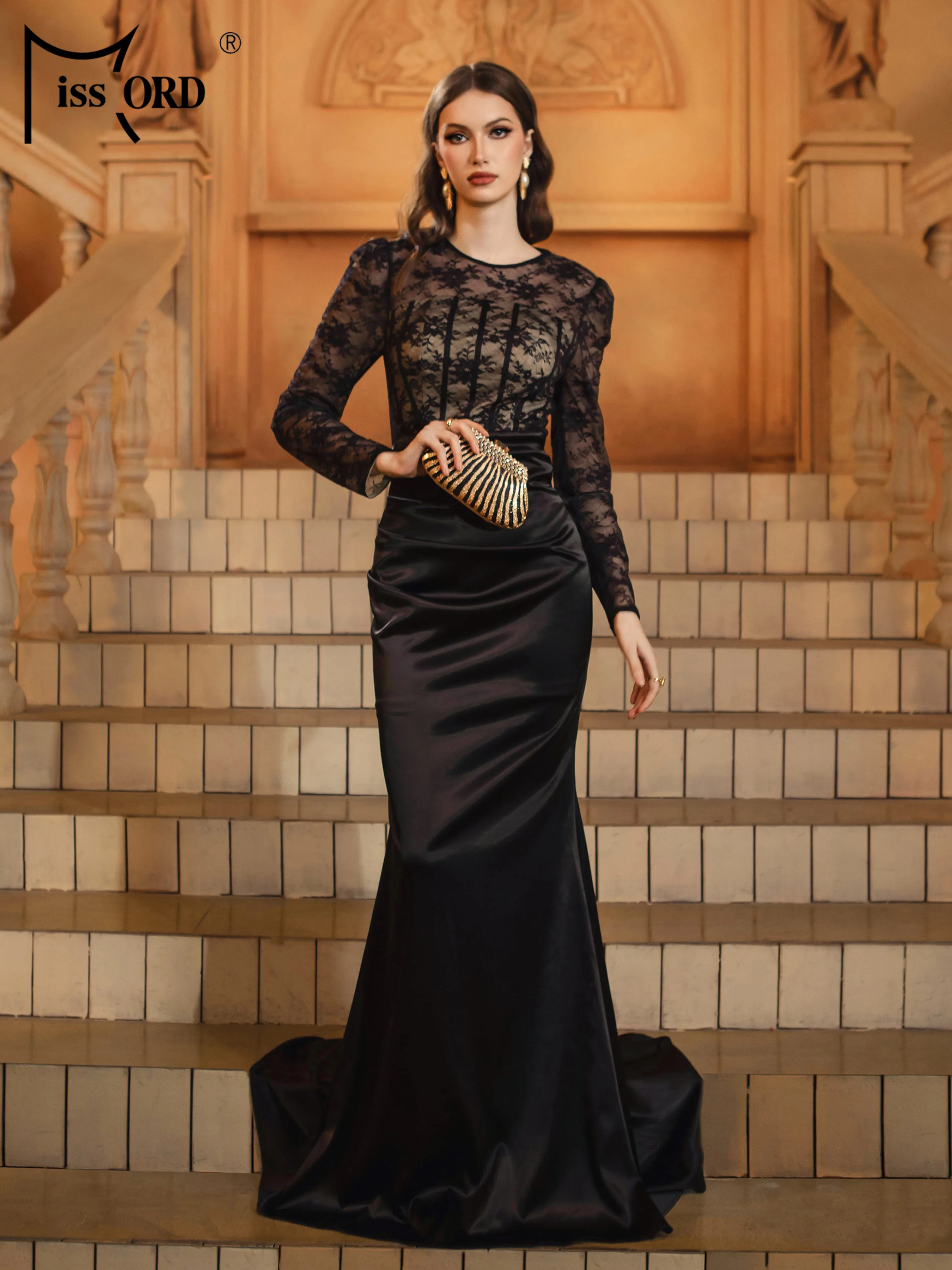 Missord Round Neck Long Sleeved Mermaid Evening Wedding Birthday Party High Quality Luxury Formal Occasion Floor Length Dress
Missord Round Neck Long Sleeved Mermaid Evening Wedding Birthday Party High Quality Luxury Formal Occasion Floor Length Dress