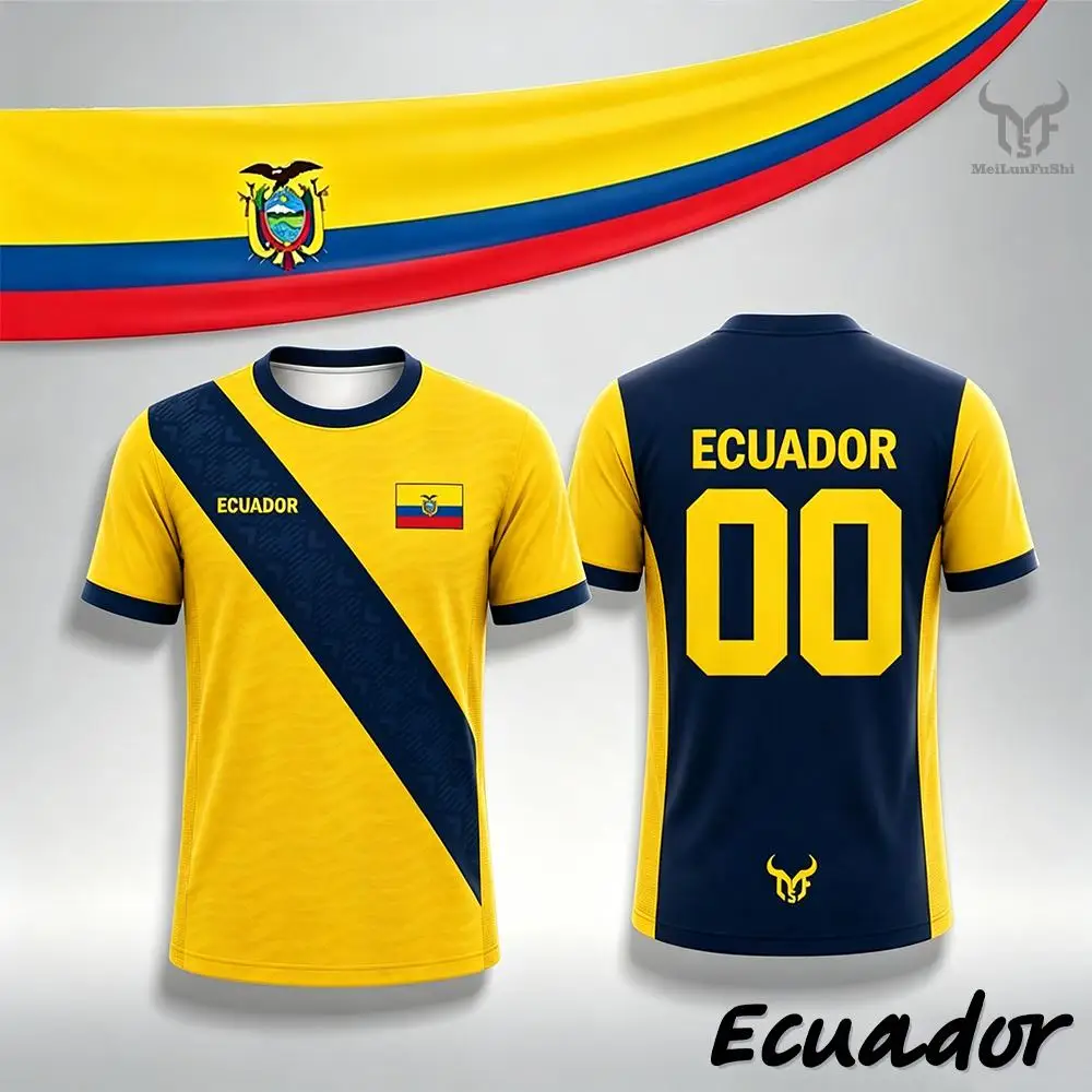 Ecuador Flag Print Football Jersey Men's And Women's Outdoor Sports Casual T-shirt Summer Quick-drying Breathable Soccer Tee
Ecuador Flag Print Football Jersey Men's And Women's Outdoor Sports Casual T-shirt Summer Quick-drying Breathable Soccer Tee