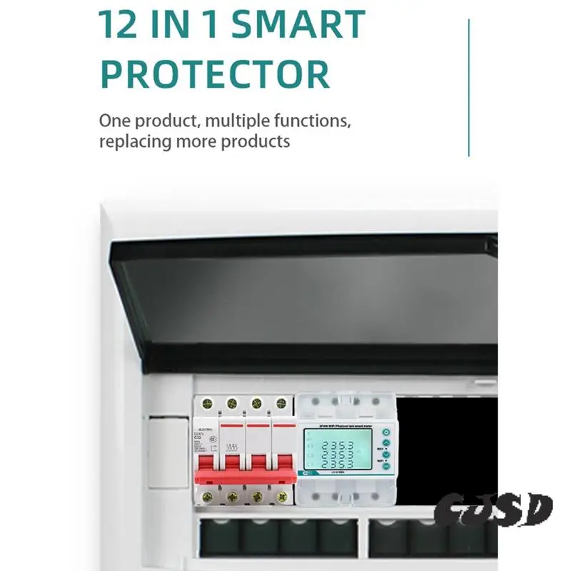 CJSD-3 Phase 4 Wire 100A Tuya Wifi Smart Bi-Directional Energy Power Kwh Meter Over Under Voltage Protector Over Load Protect
CJSD-3 Phase 4 Wire 100A Tuya Wifi Smart Bi-Directional Energy Power Kwh Meter Over Under Voltage Protector Over Load Protect