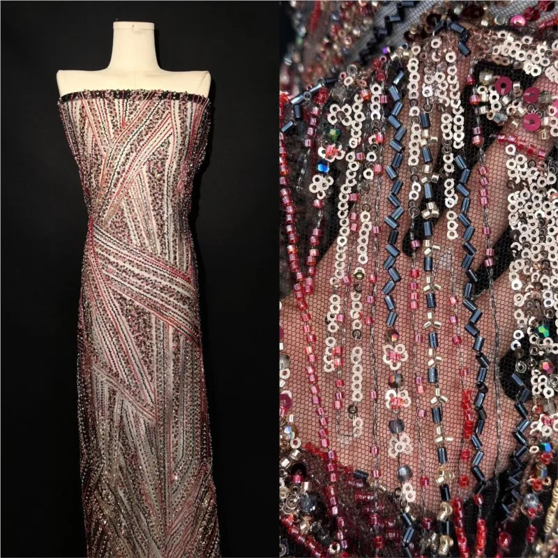 Bead tube embroidery sequin three-dimensional dress fashion cloth costume clothing fabric
Bead tube embroidery sequin three-dimensional dress fashion cloth costume clothing fabric