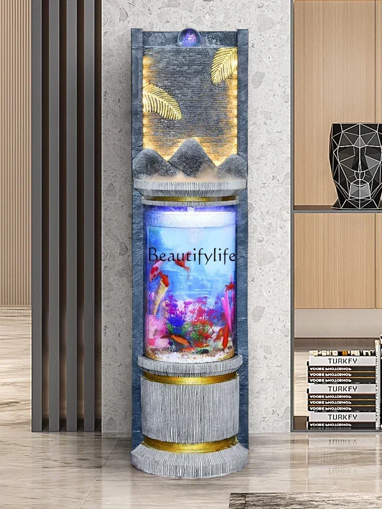 ld33-Entrance Decoration Water Curtain Wall Fish Tank Water Purifier Circulating Indoor Pool Landscape Floor Ornaments
ld33-Entrance Decoration Water Curtain Wall Fish Tank Water Purifier Circulating Indoor Pool Landscape Floor Ornaments