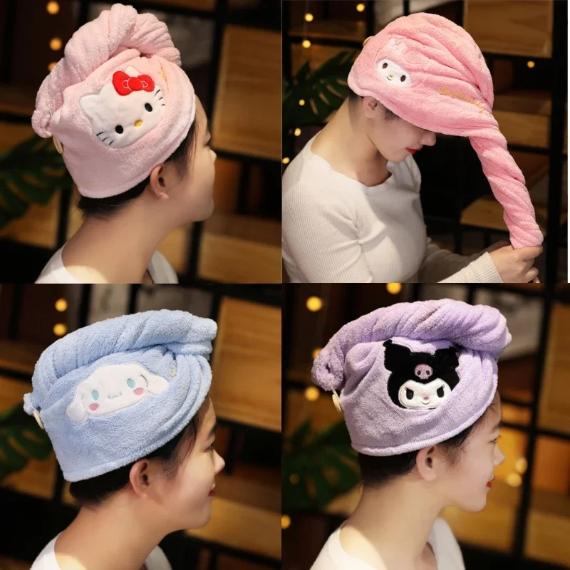 Kawaii Sanrio плюшевые Hello Kitty Cinnamoroll My Melody Kuromi мультфильм Милая девочка сухие волосы шапочка обернутое полотенце банная шапочка детский подарок
Kawaii Sanrio плюшевые Hello Kitty Cinnamoroll My Melody Kuromi мультфильм Милая девочка сухие волосы шапочка обернутое полотенце банная шапочка детский подарок