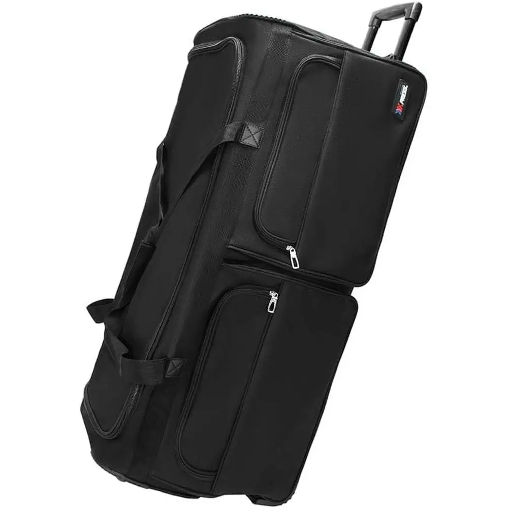 40 Inch Rolling Travel Bag - Durable Ripstop Polyester, All-Black with Wheels and Handle for Men & Women
40 Inch Rolling Travel Bag - Durable Ripstop Polyester, All-Black with Wheels and Handle for Men & Women