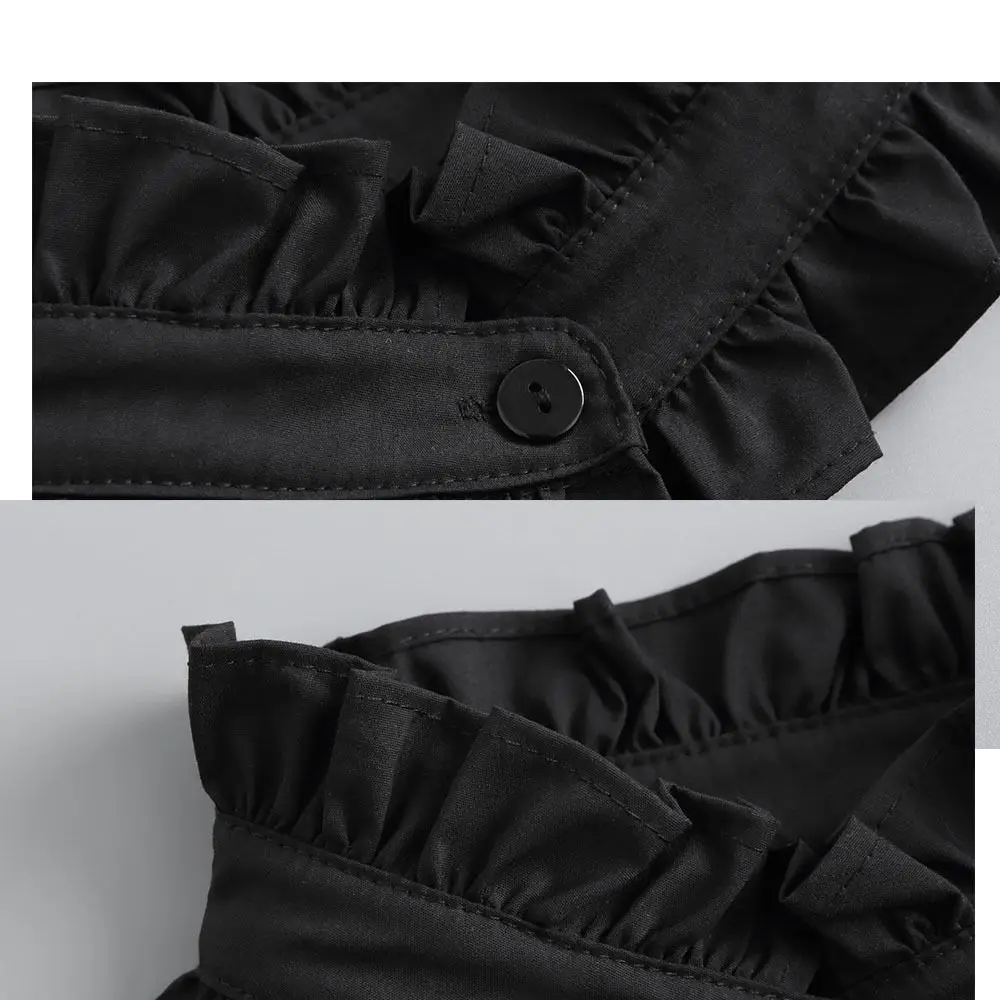 1 комплект: Французский стиль, накладной воротник-хомут с плиссировкой, съемный, с оборками, регулируемый, с рюшами по краю, для рукавов
1 комплект: Французский стиль, накладной воротник-хомут с плиссировкой, съемный, с оборками, регулируемый, с рюшами по краю, для рукавов