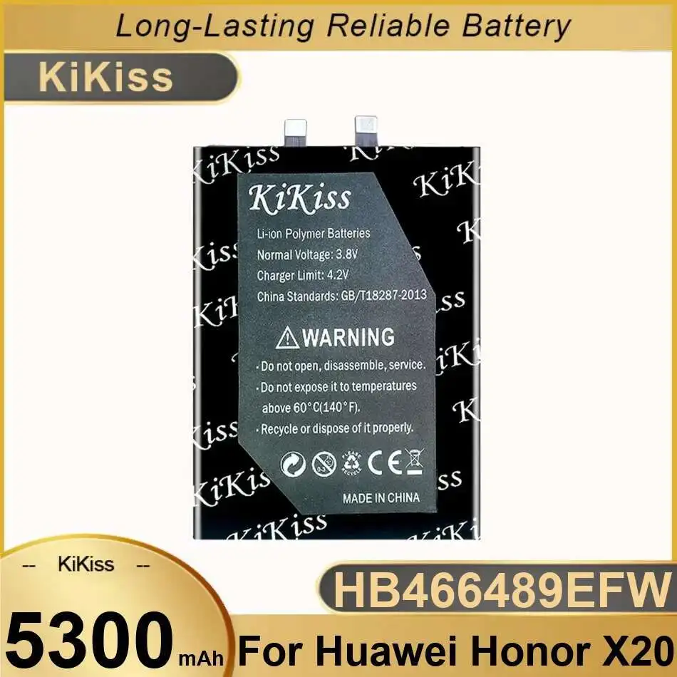 5300 мАч для Huawei Honor X20 HB466489EFW экологически чистый аккумулятор для мобильного телефона
5300 мАч для Huawei Honor X20 HB466489EFW экологически чистый аккумулятор для мобильного телефона