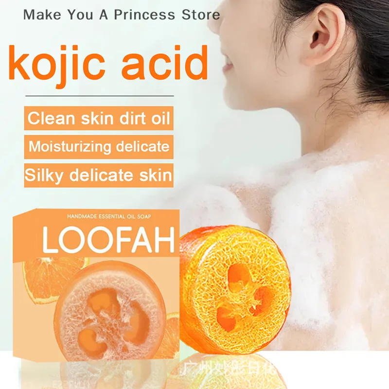 Handmade Kojic Acid Soap With Loofah 100g Lemon Essential Oil Bath Bar Design Exfoliating Cleansing
Handmade Kojic Acid Soap With Loofah 100g Lemon Essential Oil Bath Bar Design Exfoliating Cleansing