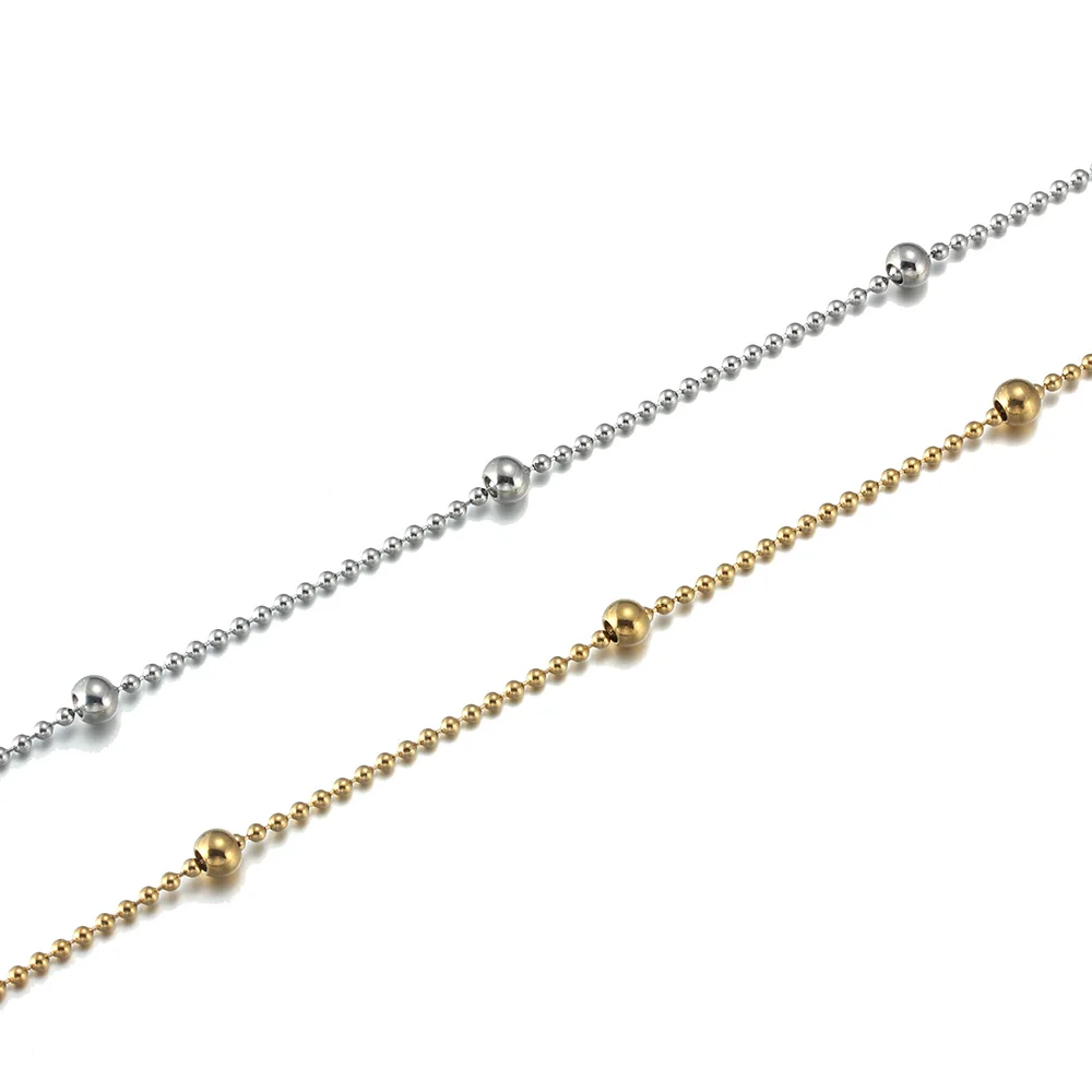 1-2 Meter Stainless Steel Ball Bead Chains For Jewelry Making Silver/Gold DIY Bracelet Necklace Jewellery Supplies Accessories
1-2 Meter Stainless Steel Ball Bead Chains For Jewelry Making Silver/Gold DIY Bracelet Necklace Jewellery Supplies Accessories