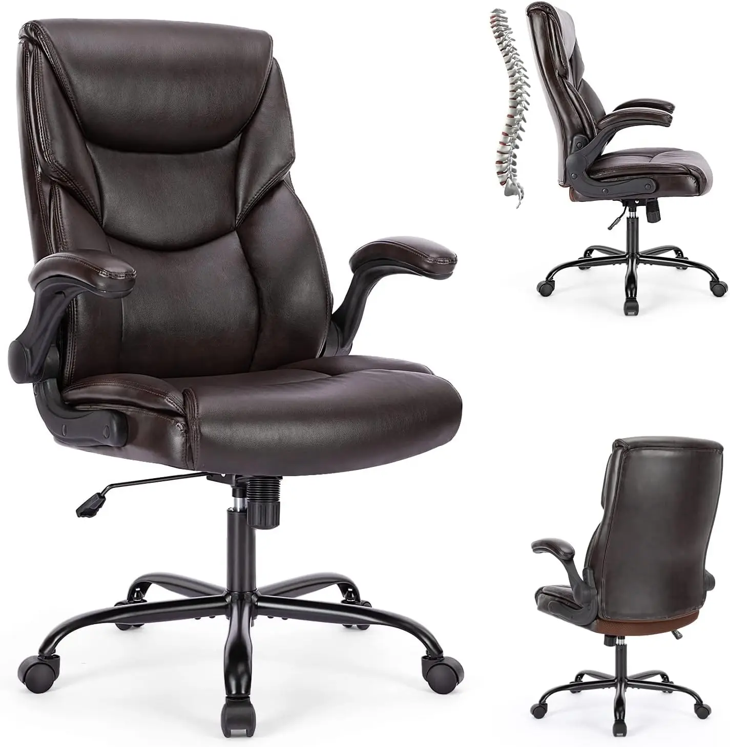 Excutive Office Chair,Ergonomic Computer Desk Chairs, Breathable Leather Chair With Adjustable High Ba Flip-Up Armrests
Excutive Office Chair,Ergonomic Computer Desk Chairs, Breathable Leather Chair With Adjustable High Ba Flip-Up Armrests