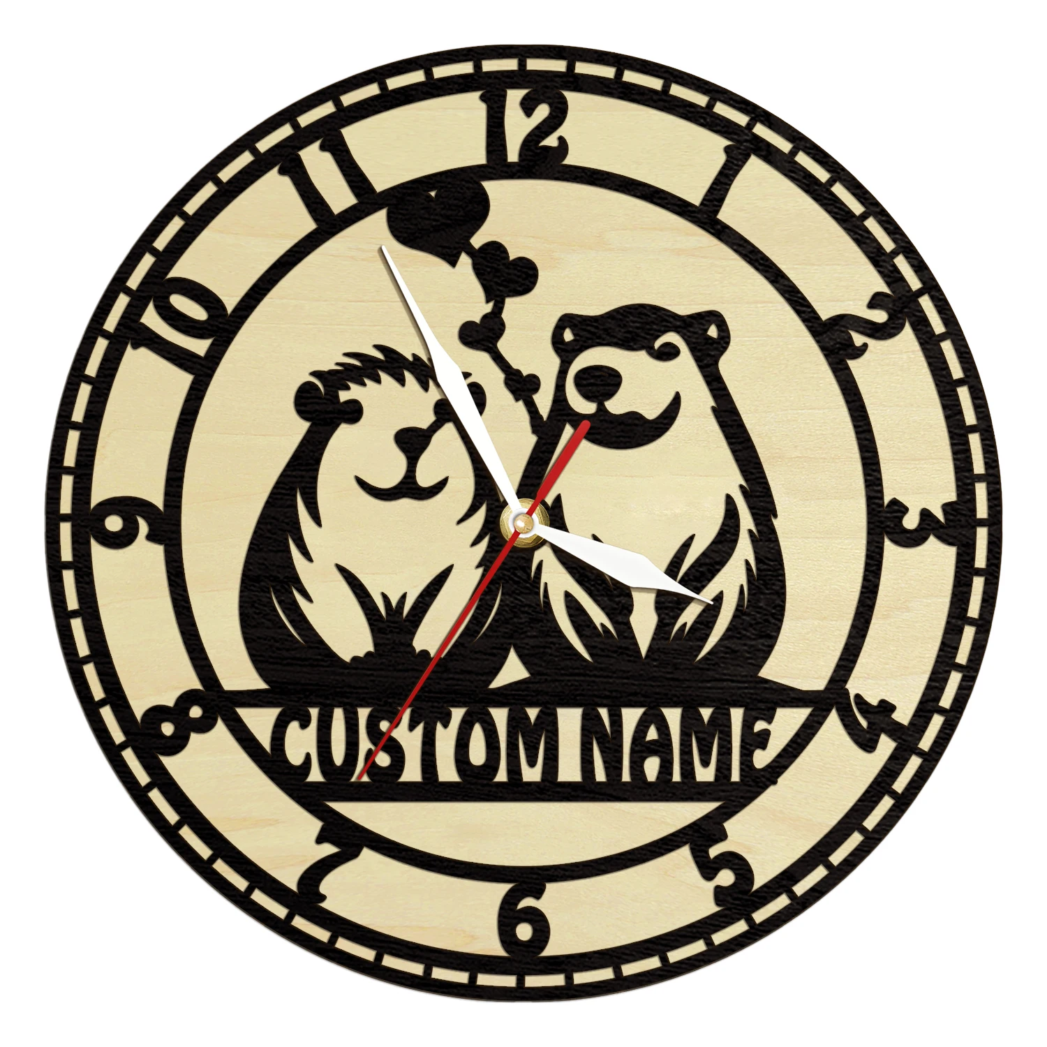 Custom Couple Capybara Wooden Frame Wall Clock For Kids Room Personalized Animal Livestock Name Home Decor Capybara Wood Clock
Custom Couple Capybara Wooden Frame Wall Clock For Kids Room Personalized Animal Livestock Name Home Decor Capybara Wood Clock