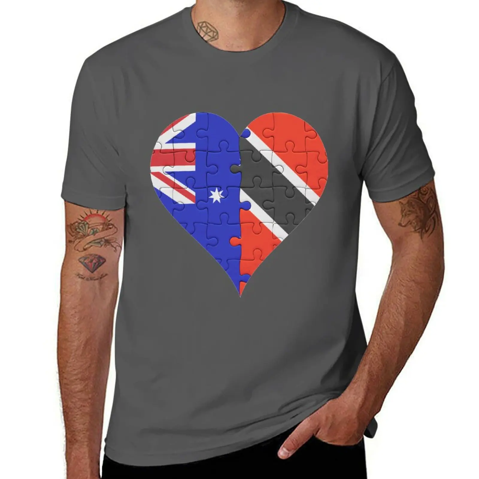 Australian Trinidadian And Tobagoan Flag United Heart Jigsaw Puzzle Design With Both The Countries Of Australia Trinida T-Shirt
Australian Trinidadian And Tobagoan Flag United Heart Jigsaw Puzzle Design With Both The Countries Of Australia Trinida T-Shirt