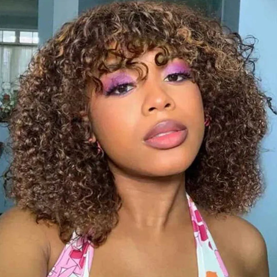 Jerry Curly Short Bob Human Hair Wigs With Bangs Peruvian Kinky Curly Wigs For Women Natural Highlight Brown Water Wave Wigs
Jerry Curly Short Bob Human Hair Wigs With Bangs Peruvian Kinky Curly Wigs For Women Natural Highlight Brown Water Wave Wigs