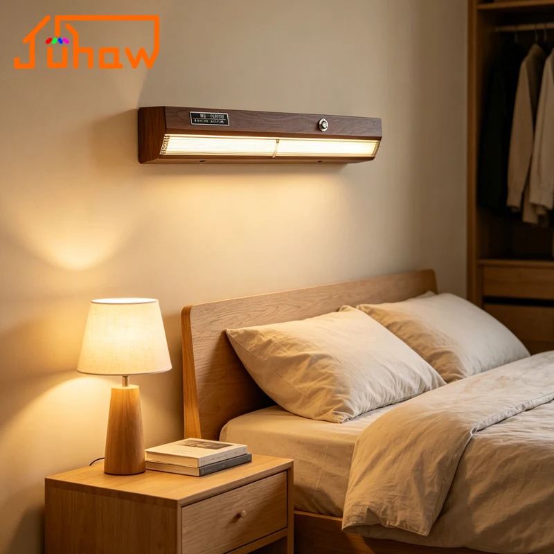 Mid Century Walnut Wood Grain Wall Lamp Retro Bedroom Bedside Corridor Dimmable Shelf No Wiring Wall Light
Mid Century Walnut Wood Grain Wall Lamp Retro Bedroom Bedside Corridor Dimmable Shelf No Wiring Wall Light