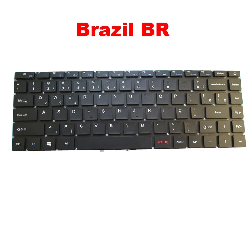 Клавиатура для ноутбука GHIA Libero Elite LFI3H LFI3H2 LFI3H2-A LFI5H Brazil BR с ключом NETFLIX, черная, без рамки, новая
Клавиатура для ноутбука GHIA Libero Elite LFI3H LFI3H2 LFI3H2-A LFI5H Brazil BR с ключом NETFLIX, черная, без рамки, новая