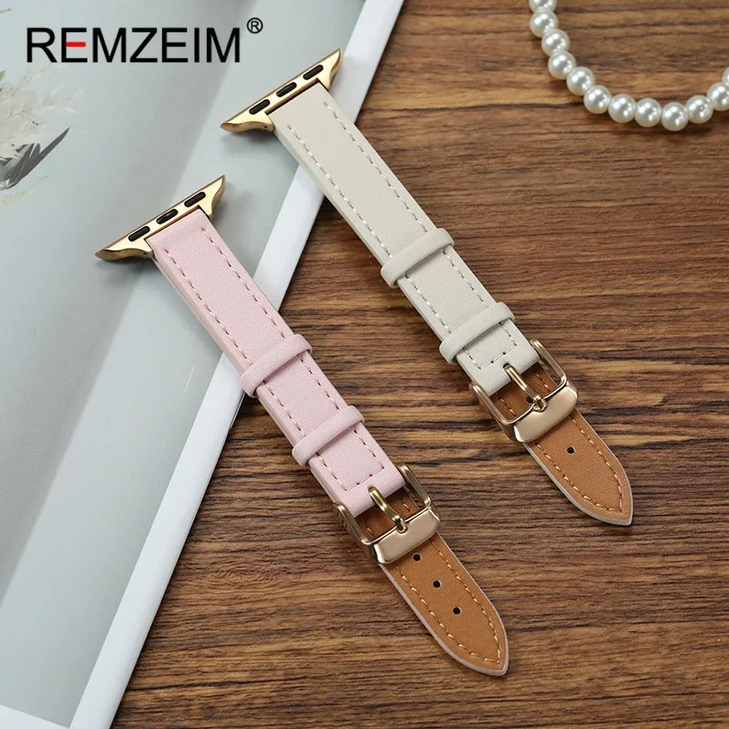 Ladies Leather Watch Band for Apple Watch Series 1-10 SE Ultra Slim Wrist Bracelets for Iwatch 49/46/45/44/42/41/40/38mm Strap
Ladies Leather Watch Band for Apple Watch Series 1-10 SE Ultra Slim Wrist Bracelets for Iwatch 49/46/45/44/42/41/40/38mm Strap