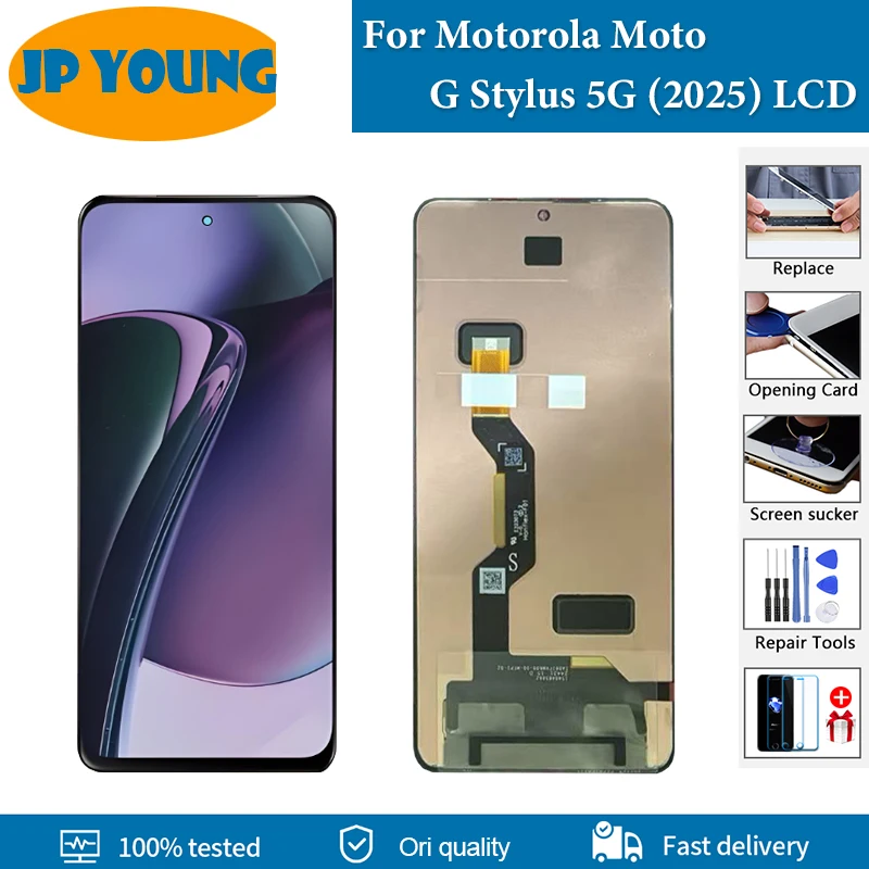 Оригинальный ЖК-дисплей для Motorola Moto G Stylus 5G (2025) XT2517-2, дигитайзер сенсорного экрана для Moto G Stylus 5G 2025, замена ЖК-дисплея
Оригинальный ЖК-дисплей для Motorola Moto G Stylus 5G (2025) XT2517-2, дигитайзер сенсорного экрана для Moto G Stylus 5G 2025, замена ЖК-дисплея