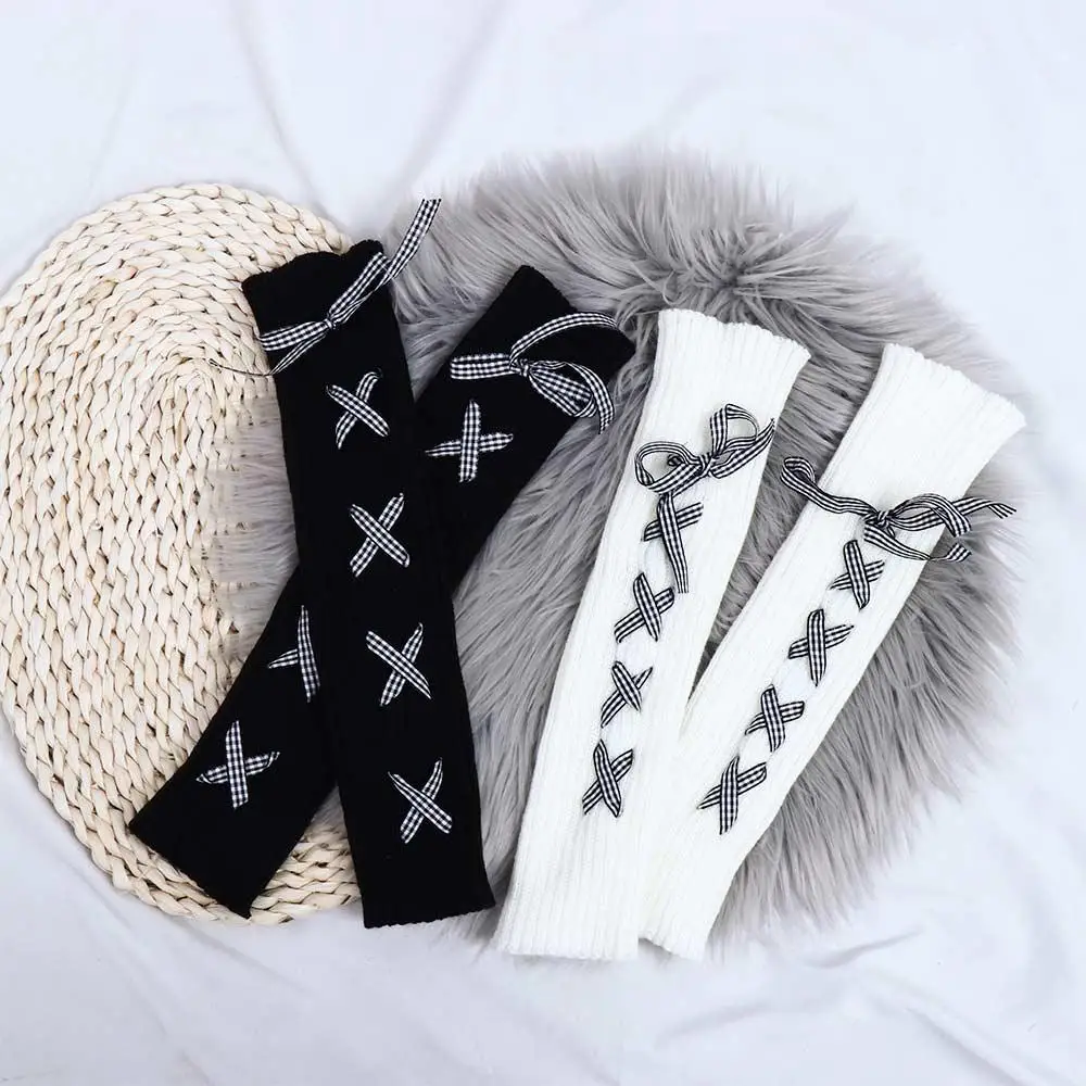 Winter Warm Elastic Plaid Cosplay Bow Bandage Girls Lolita Women jk Hosiery Wool Leg Warmers Foot Cover Knitted Socks
Winter Warm Elastic Plaid Cosplay Bow Bandage Girls Lolita Women jk Hosiery Wool Leg Warmers Foot Cover Knitted Socks