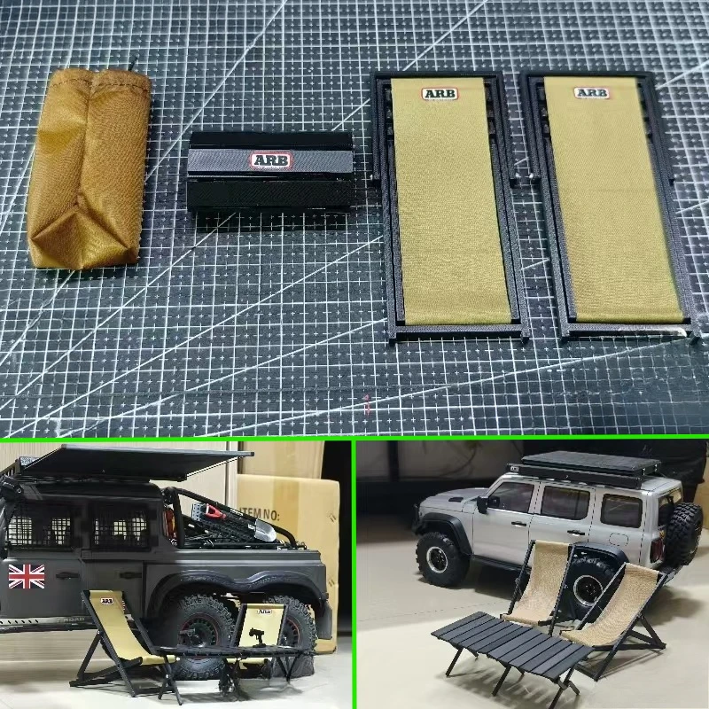 Simulation Camping Table Folding Table Folding Chair Decoration for 1/10 1/8 RC Crawler Car SCX10 TRX4/6 RC4WD D90 MK07 Tank 300
Simulation Camping Table Folding Table Folding Chair Decoration for 1/10 1/8 RC Crawler Car SCX10 TRX4/6 RC4WD D90 MK07 Tank 300