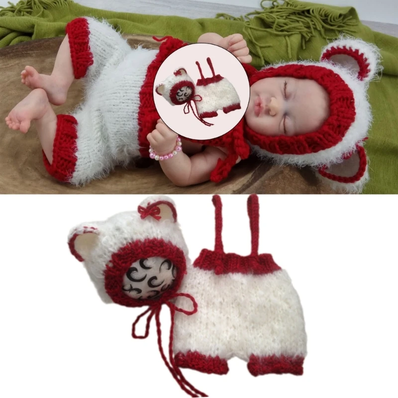 Newborn Photo Props Bear Hat Crochet Suspender Romper Photo Props Baby Animal Costume Infant Photography Suit
Newborn Photo Props Bear Hat Crochet Suspender Romper Photo Props Baby Animal Costume Infant Photography Suit