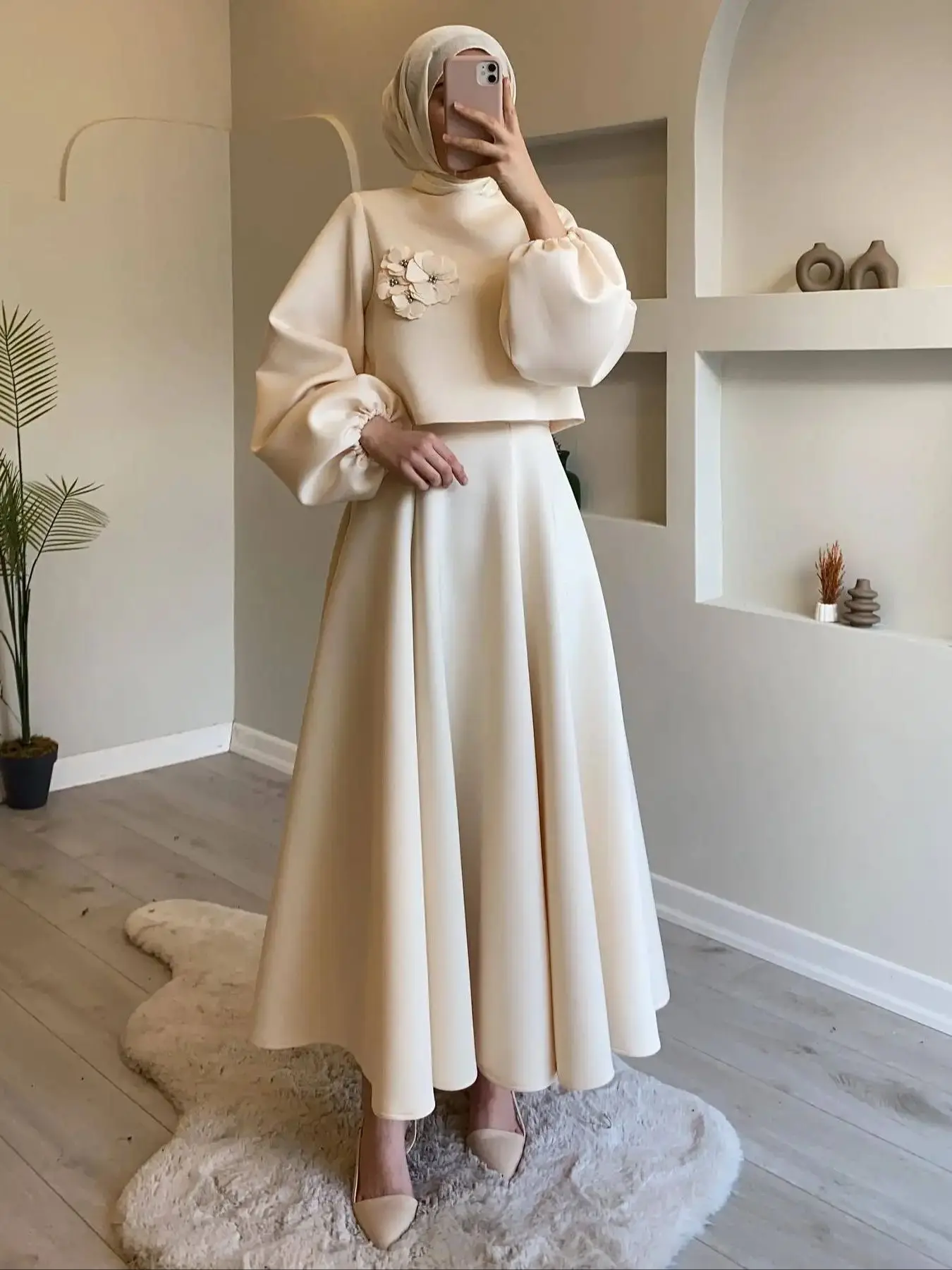 Ramadan Eid Djellaba Elastic Sleeve Suits Abaya Dubai Appliques Two pieces Muslim Sets Abaya Turkey Muslim Islam Abayas WY1939
Ramadan Eid Djellaba Elastic Sleeve Suits Abaya Dubai Appliques Two pieces Muslim Sets Abaya Turkey Muslim Islam Abayas WY1939