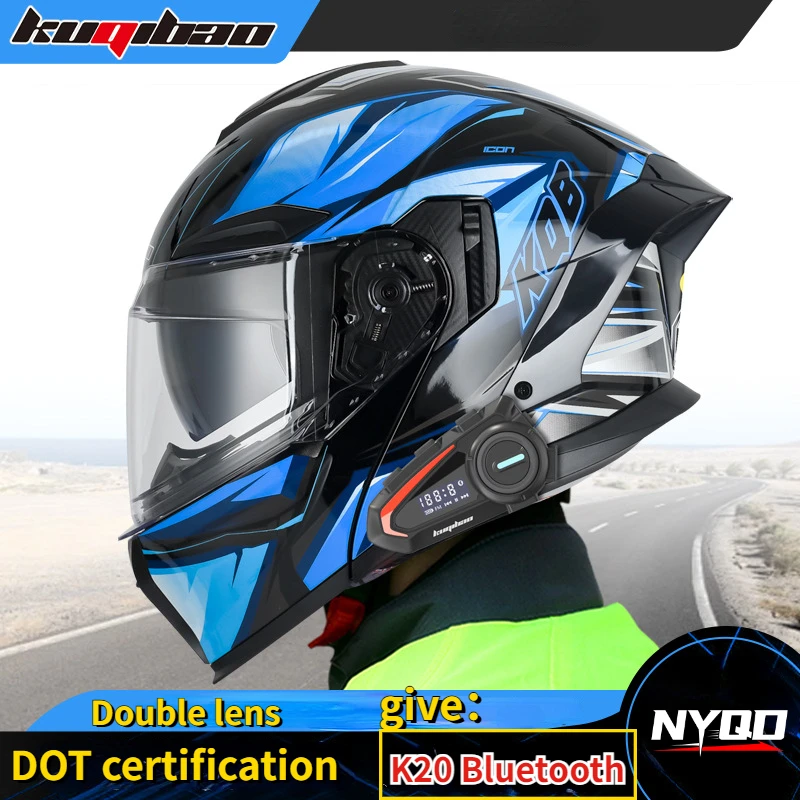 Мотоциклетный шлем KUQIBAO Casco Moto, противотуманный шлем с встроенным Bluetooth
Мотоциклетный шлем KUQIBAO Casco Moto, противотуманный шлем с встроенным Bluetooth