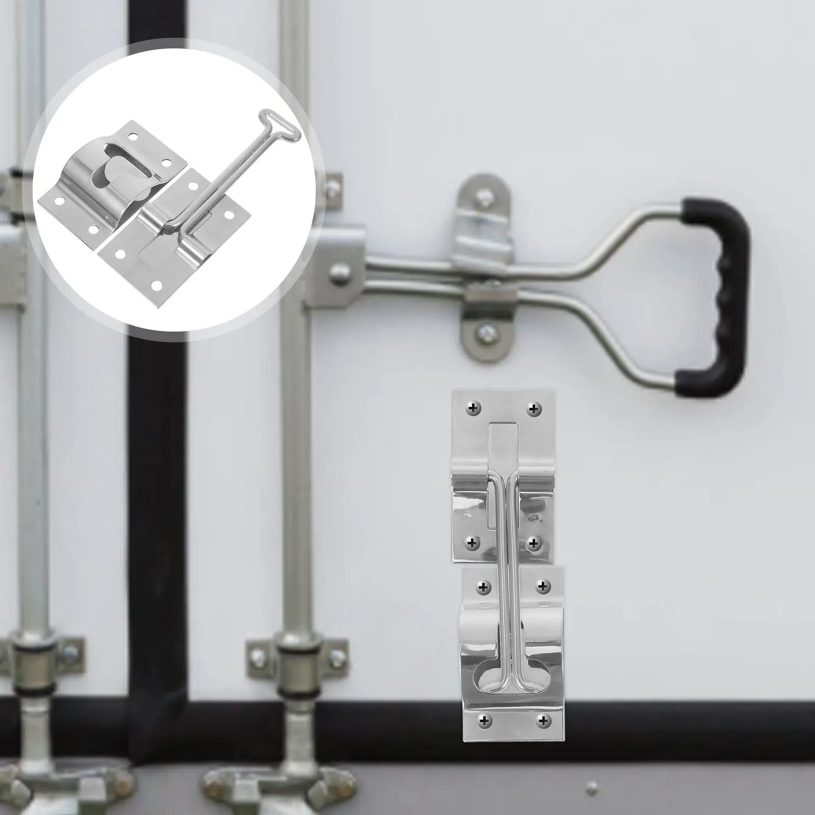 1 set 1 Set Stainless Steel Door Latch 4 Inch Trailer Door Holder For Cargo Windproof Durable Metal Catch Hardware
1 set 1 Set Stainless Steel Door Latch 4 Inch Trailer Door Holder For Cargo Windproof Durable Metal Catch Hardware